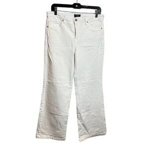 NYDJ White Lift x‎ Tuck Wide Leg Jeans 10